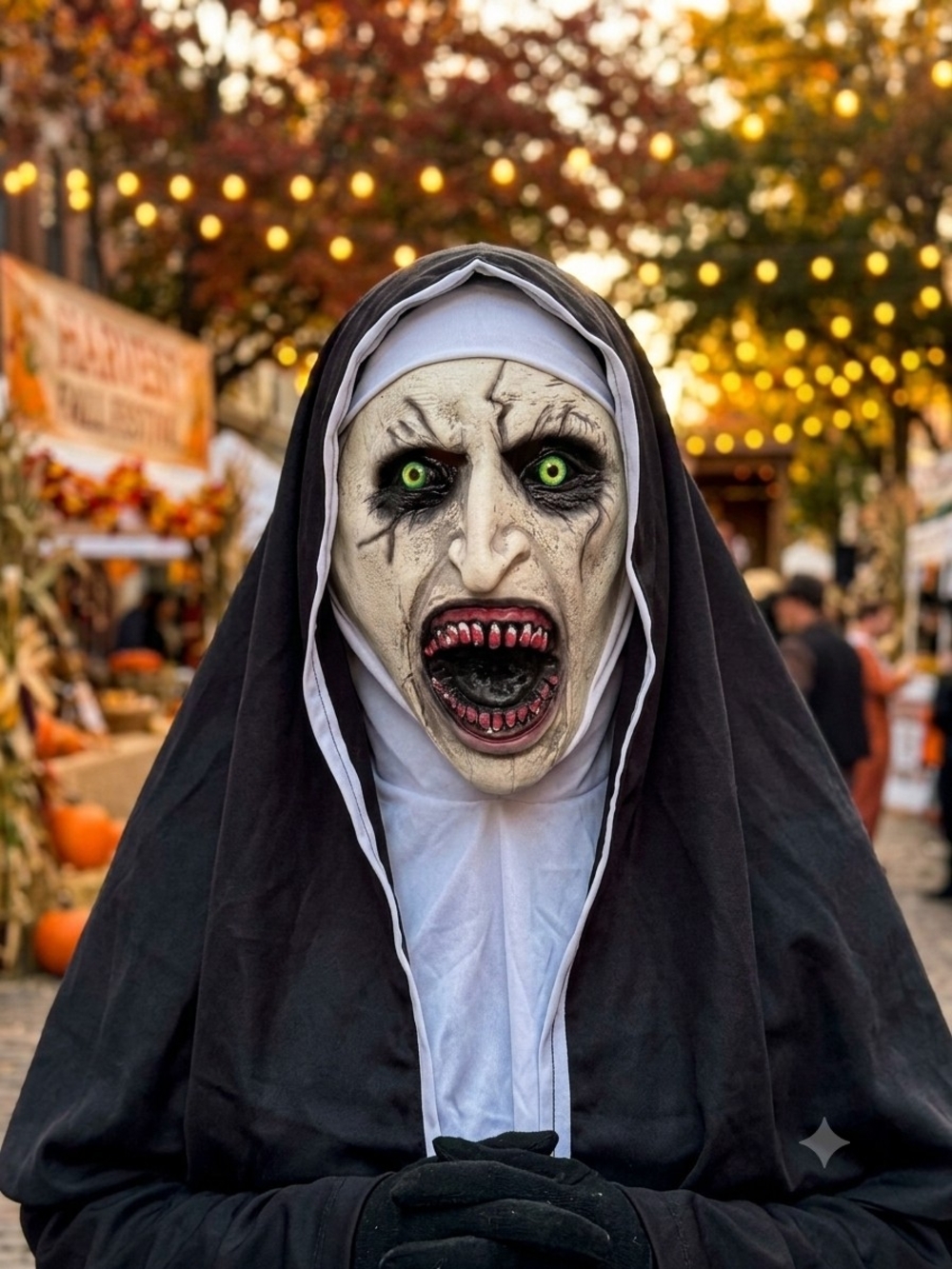 Scary Nun Mask Costume